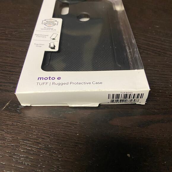 New MetroPCS Tuff Rugged Protective Cellphone Case For Motorola Moto E Black - Picture 2 of 3